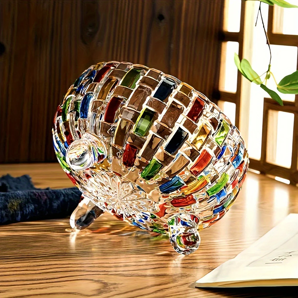 GlassArt - Klassieke Handgeschilderde Glazen Decoratieve Kom - Afbeelding 4