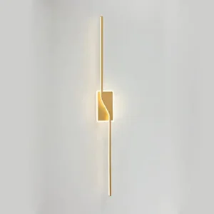 Moderne Minimalistische LED Wandlamp Zwart/Goud