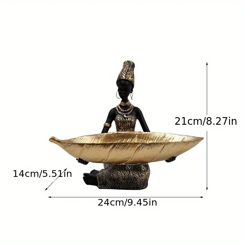 FruitServe-Vrouw - Hars Fruitkom, Thaise Stijl Tafeldecoratie voor Binnen/Buiten - Afbeelding 4