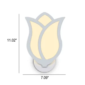 Moderne, minimalistische, creatieve LED-wandlamp in rozenontwerp