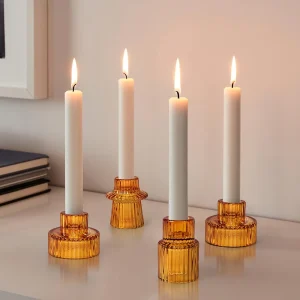 Set van 6/9/12 Glazen Kandelaren - Perfect voor Tafelstukjes, Bruiloften en Dinerfeesten