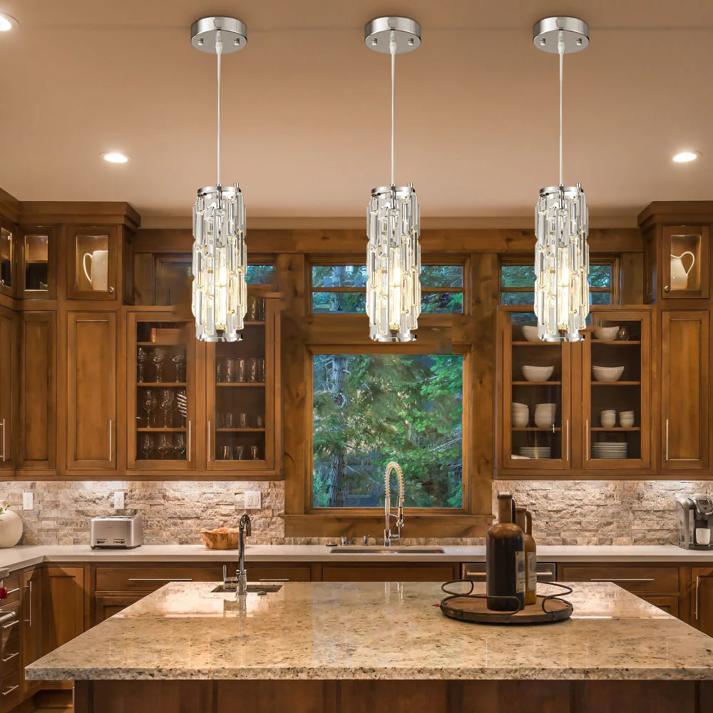 VintageCrystal - Industriële Hanglamp van Glas en IJzer voor Woonkamer en Eetkamer - Afbeelding 5