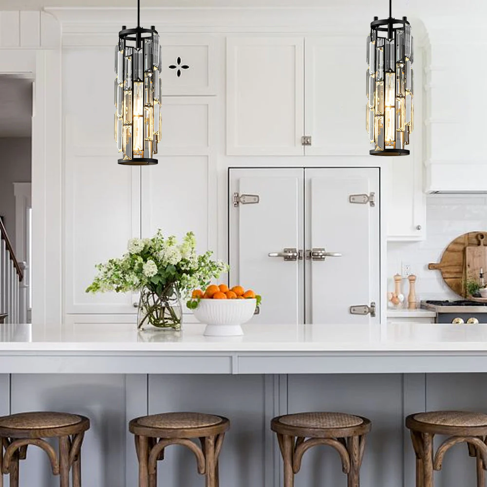 VintageCrystal - Industriële Hanglamp van Glas en IJzer voor Woonkamer en Eetkamer - Afbeelding 7