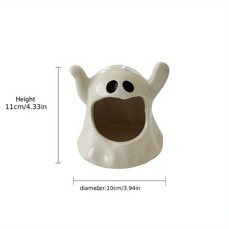 Halloween Spook Keramische Kaarsenhouder - Aromatherapie Tafel Kandelaars, Feestelijke Decoratie (1 Stuk) - Afbeelding 7