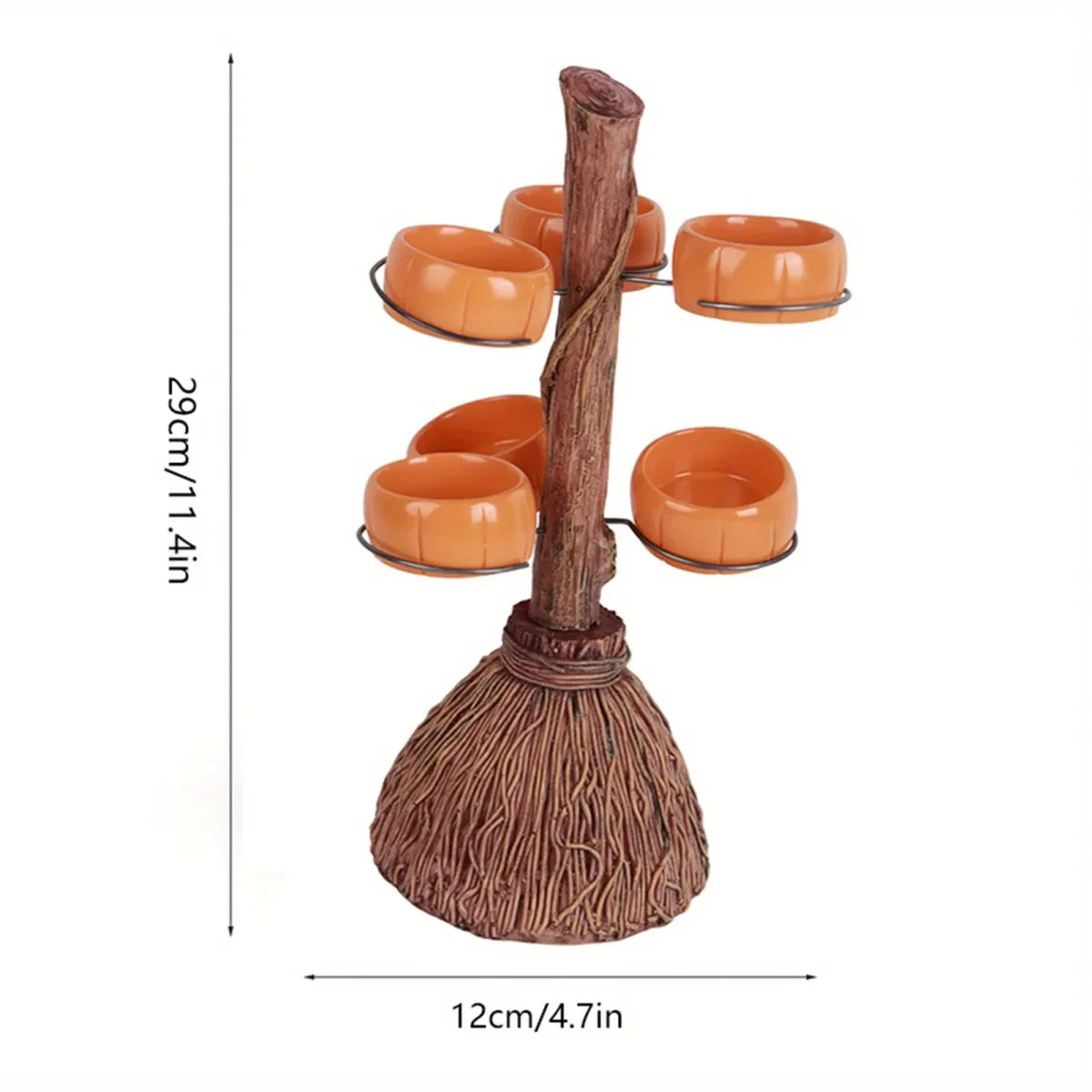 BroomServe-Harschaaltjes - Feestelijke Halloween Kommen op Bezemsteel - Afbeelding 6