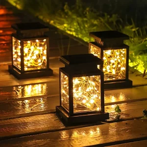 SolarLantern - 1/3/4 Stuks Waterdichte Zonne-Hanglantaarns, Tuindecoraties en Kerstversieringen
