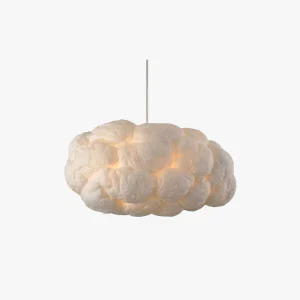 TranquilAura - Designer Wolken LED Hanglamp Wit PVC/Katoen