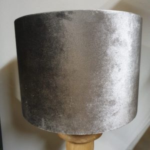 Velours cilinder lampenkap – Graphite