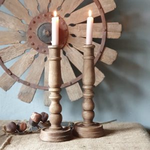 Houten kandelaar L