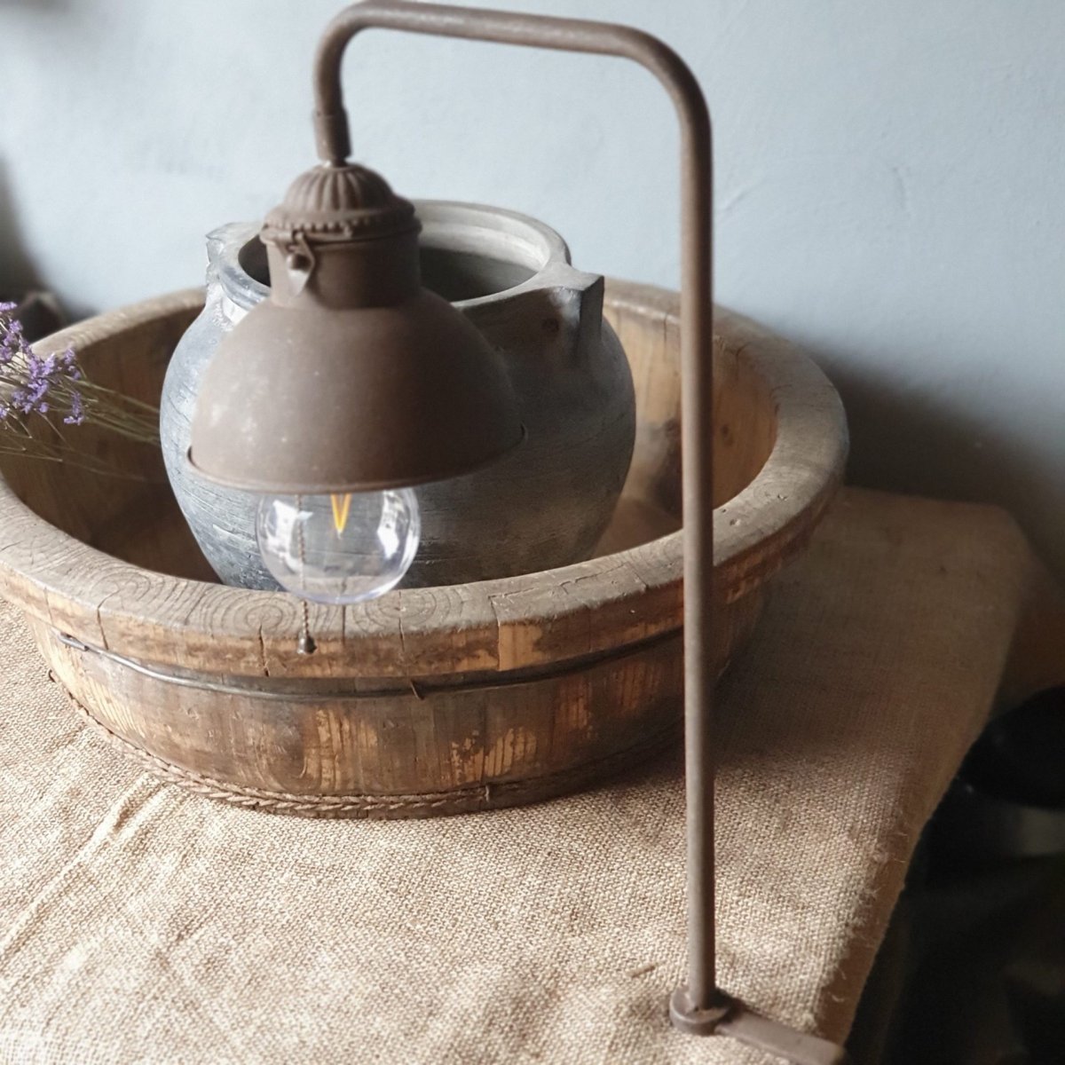 Tafellamp met klem – Roestbruin - Afbeelding 3