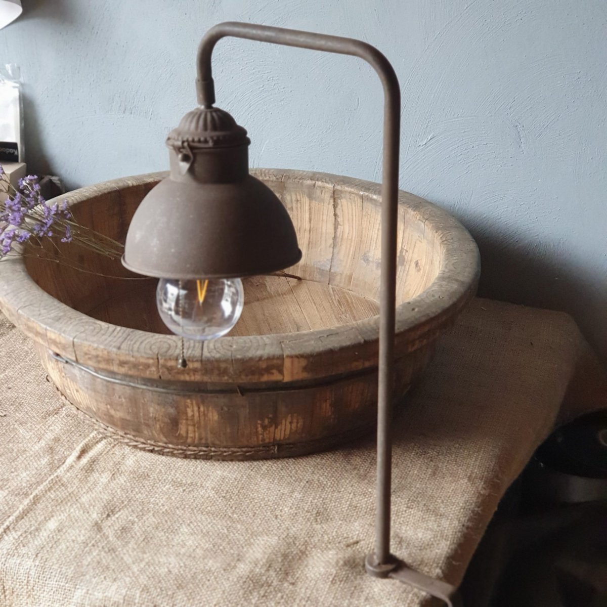 Tafellamp met klem – Roestbruin