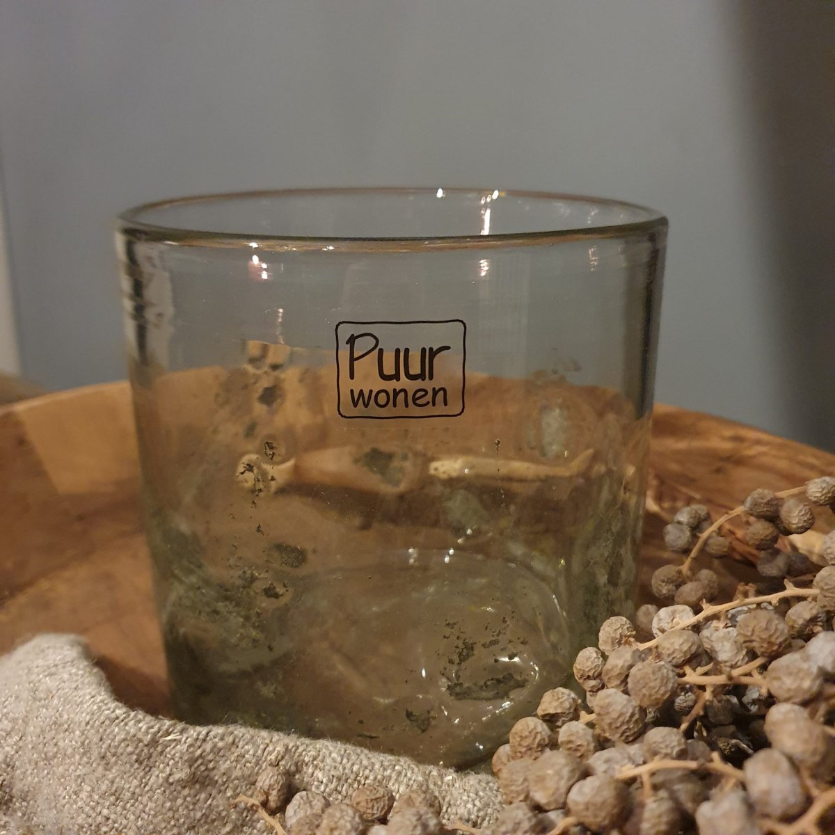 Windlicht Metal Chips 14/14 ~ Puur Wonen