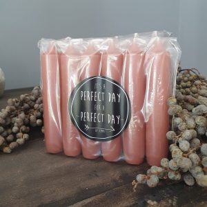 Korte dinerkaarsjes Rustik Lys – ‘Brique’