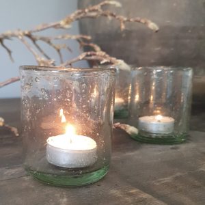 Glazen windlichtje ‘Bubbles’