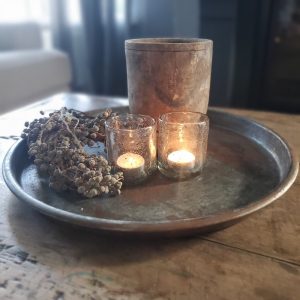 IJzeren schaal(tje)/dienblad – ø 42 cm