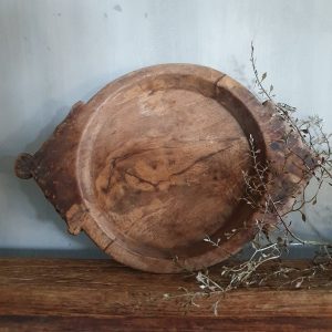 Unieke houten chapati schaal
