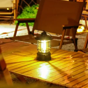 RetroLicht - Dimbare Outdoor Campinglamp met USB, Oplaadbare LED Verlichting