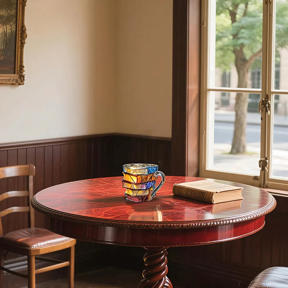 Koffiemok Boekontwerp 3D Glazen Mok Literair Decor - Afbeelding 8