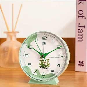 FloraTime - Charmante Bloemen Bureauklok met Alarm