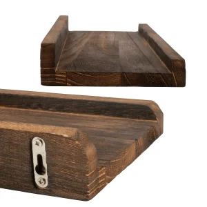 VintageWood - Set van 2+1 Houten Wandplanken voor Opslag en Organisatie