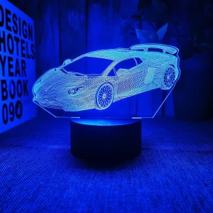 AutoLamp - 3D Sportauto Nachtlampje met Touch Control en USB