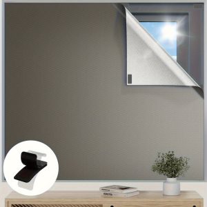 Klassieke Gebreide Verduisterende Gordijnen - UV-bestendig Polyester met Haak & Lus voor Slaapkamer en Kinderkamer