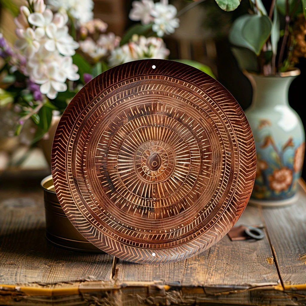 CoolamonArt - Ronde Aluminium Wandkunst voor Kantoordecoratie - Afbeelding 2