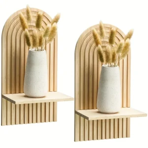 BohoRainbow - Boheemse Houten Regenboog Wandplank voor Decoratie en Opslag