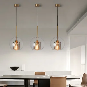 GoldenGlow - Industriële Vintage Hanglamp met Glazen Koepel en Gouden Accent