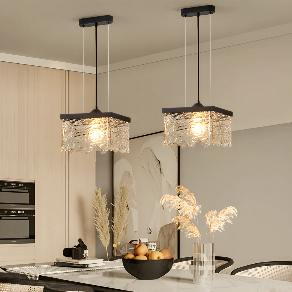 1/2-Lichts Glas 3-Staps Dimbare Kroonluchter Eetkamer Verlichting - Afbeelding 4