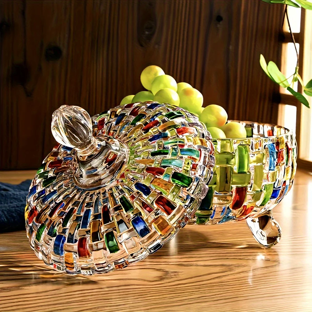 GlassArt - Klassieke Handgeschilderde Glazen Decoratieve Kom - Afbeelding 2