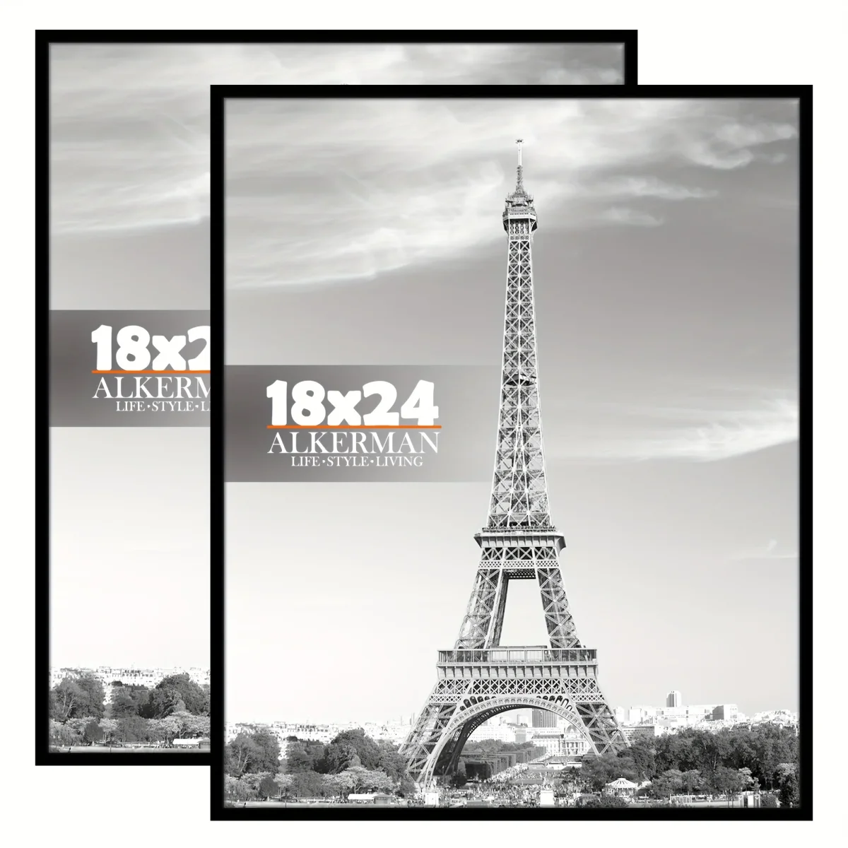 2 Stuks Klassieke Zwarte Fotolijsten met Bescherming - Muurbevestiging voor Posters, Afbeeldingen en Kunstwerken, Ideaal voor Thuis en Kantoor - Afbeelding 9