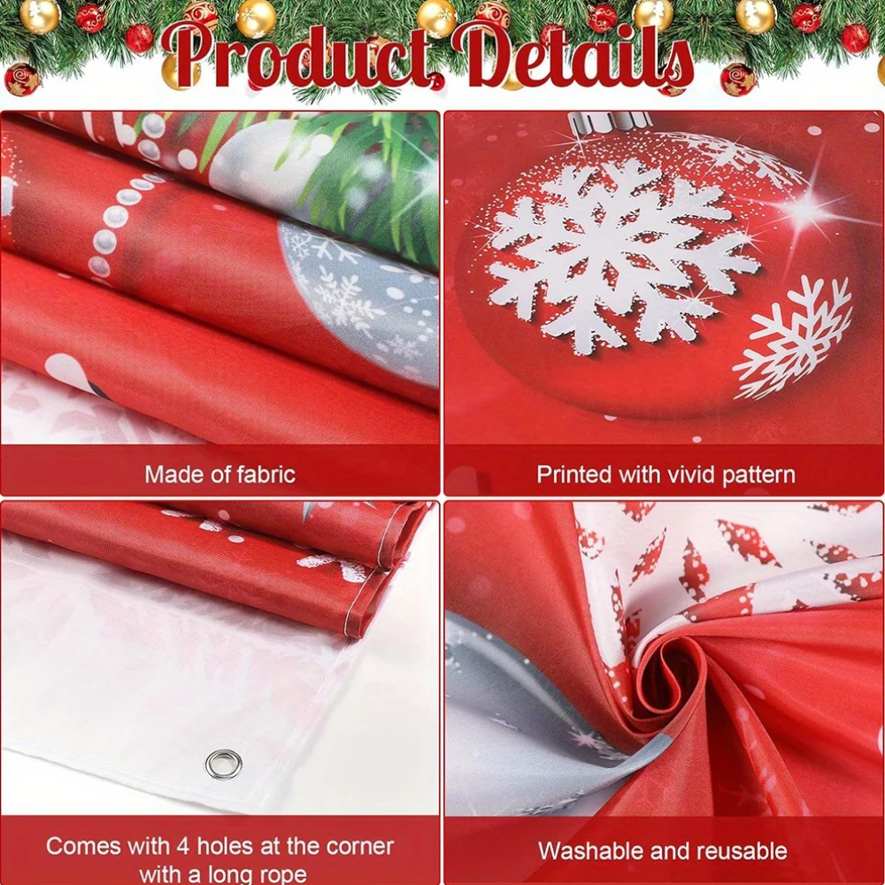 HolidayKrant - Feestelijke Polyester Sneeuwpop Krans voor Deurdecoratie - Afbeelding 8