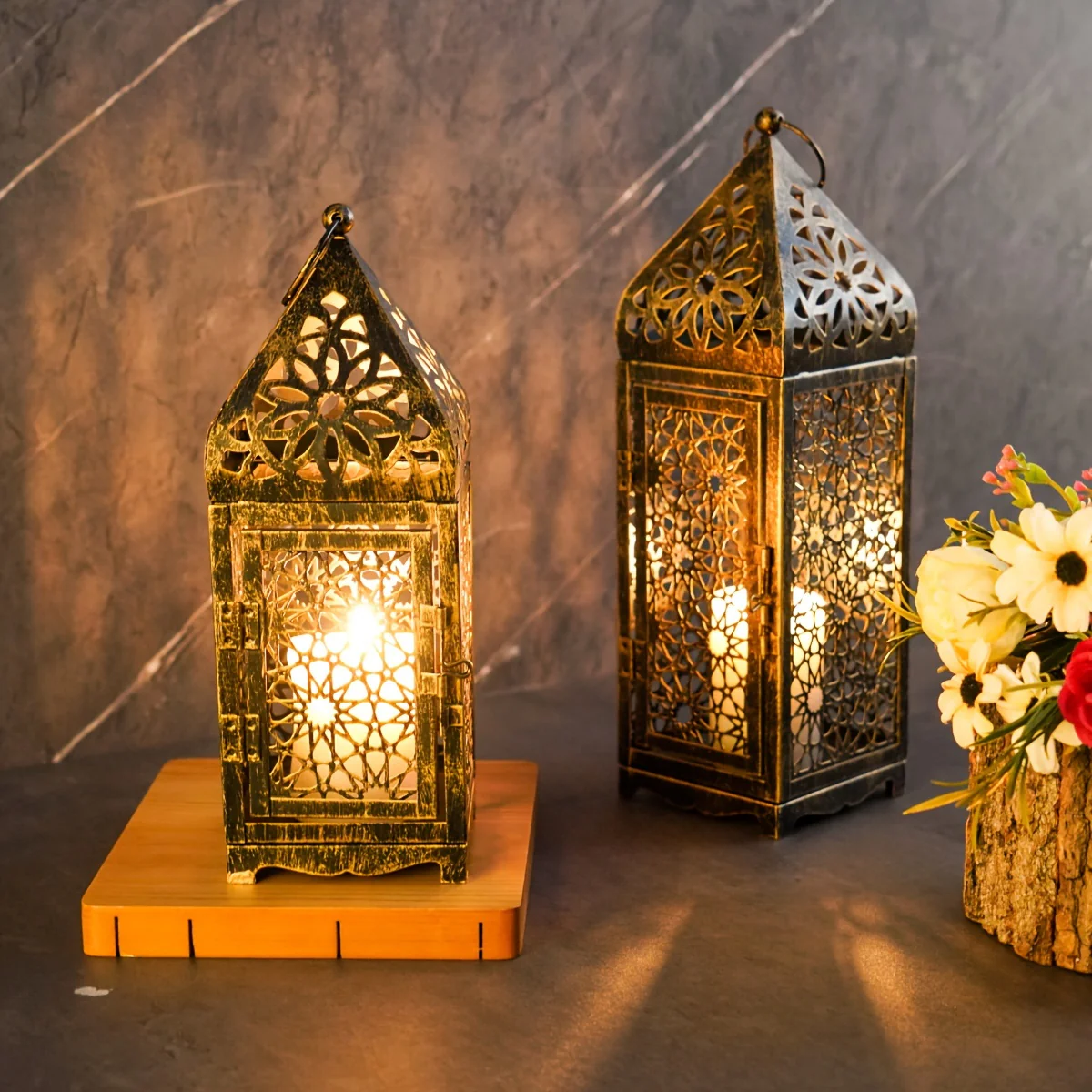 IJzeren Vintage Lantaarn Kandelaar - Creatieve Tafeldecoratie voor Halloween - Afbeelding 4