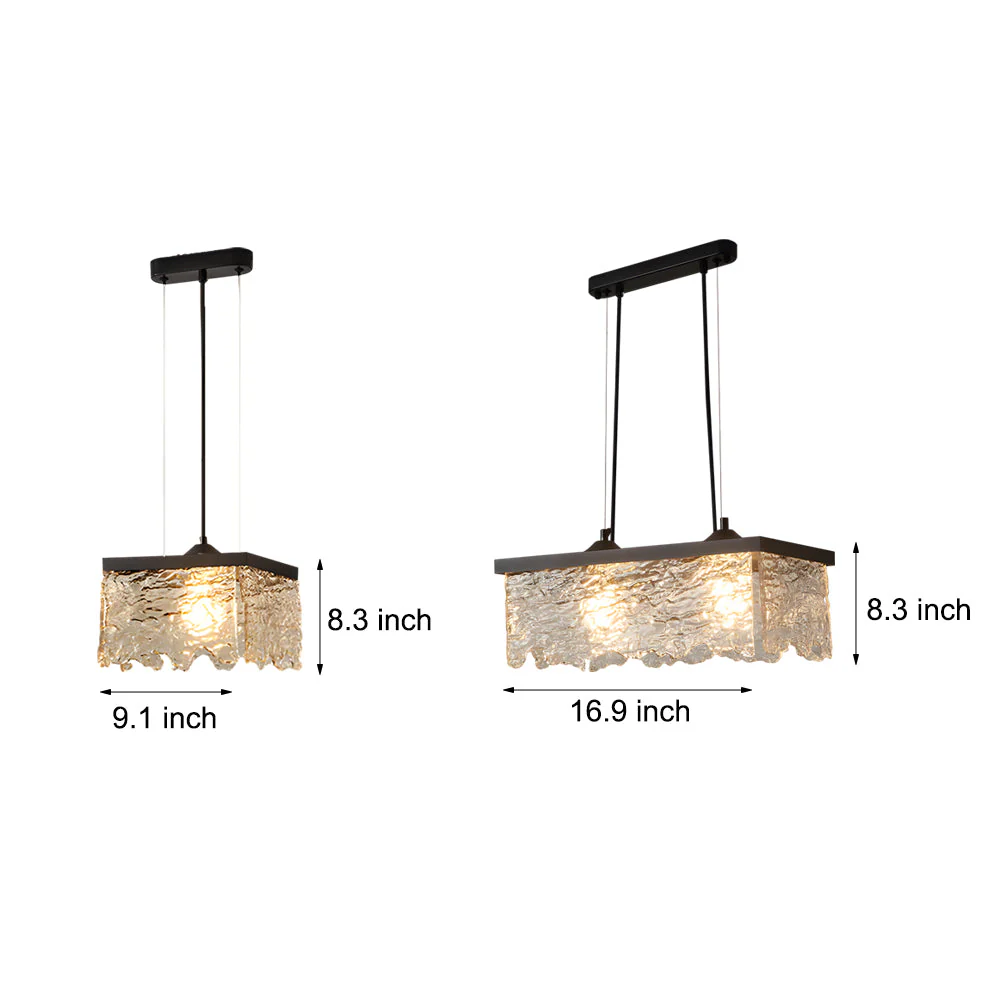 1/2-Lichts Glas 3-Staps Dimbare Kroonluchter Eetkamer Verlichting - Afbeelding 8