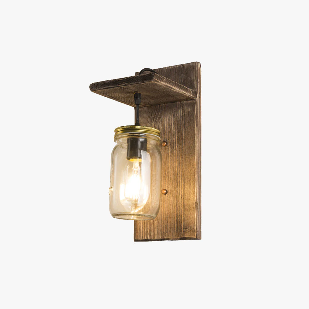 Heritage Lantaarn Wandlamp, Slaapkamer/Woonkamer, Hout en Metaal