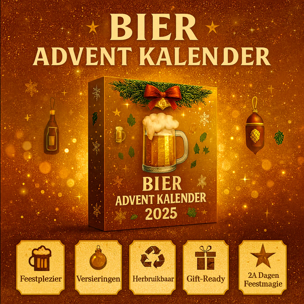 Kerst Adventskalender Bier Decor Set Resin Mini Fles Ornamenten - Afbeelding 4