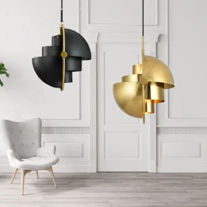 NordicElegance - Moderne Gouden LED Hanglamp in Minimalistisch Design