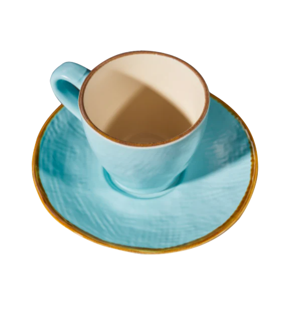 Gekleurde Espressokopjes met schotel - Set van 6 - Afbeelding 3