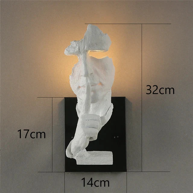 GoldenGaze - Moderne Art Deco Wandlamp met Gouden Gezichtsdesign - Afbeelding 9