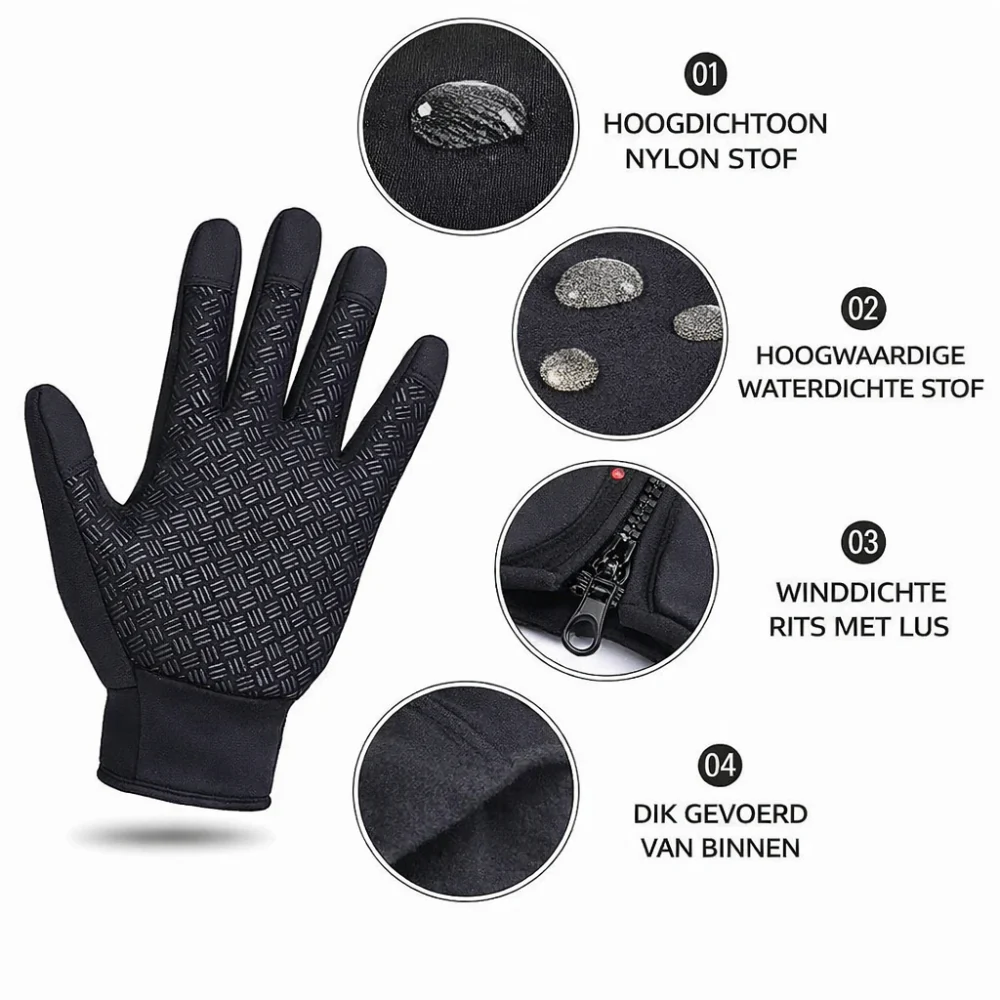 Handschoenen Winter Waterafstotend Schermbediening Antislip - Afbeelding 7