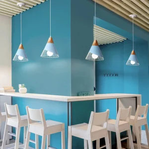 RetroCable - Vintage Hanglamp van Metaal en Hout voor Woonkamer en Eetkamer