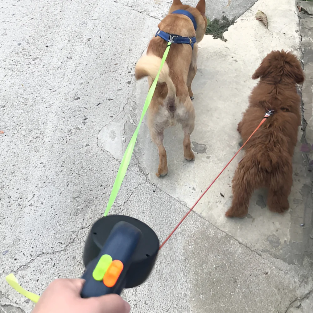 Hondenlijn Dubbel Huisdier Reizen Leer - Afbeelding 7