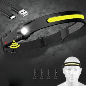 Hoofdlamp Led Sensor Oplaadbaar Brede Lichtbundel