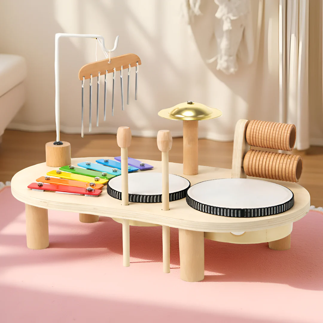 Houten Muziekinstrumenten Montessori Peuters Muziekset - Afbeelding 4