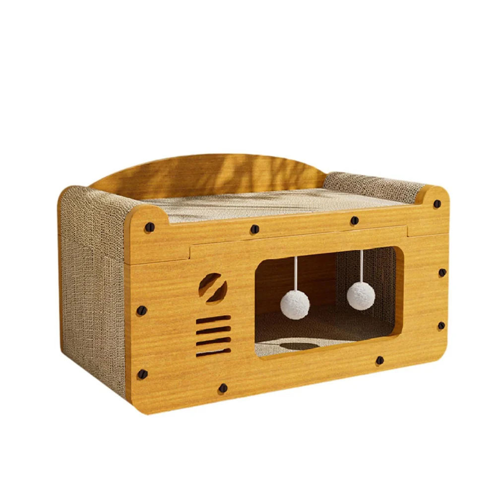 Kattenkrabhuis Houten Kattenhuis Speelballen Krabvlak - Afbeelding 4