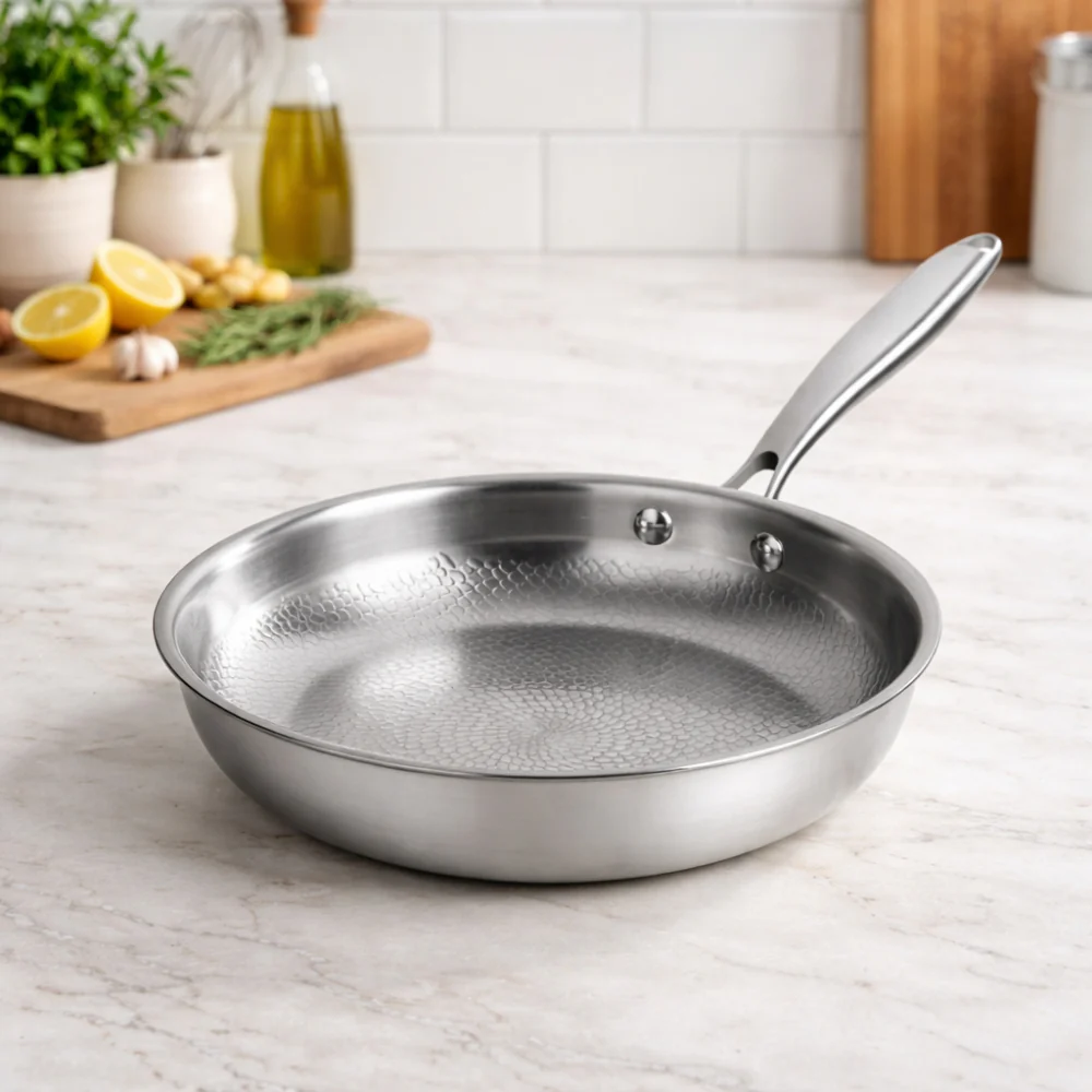 Koekenpan Titanium Antiaanbak Duurzaam Snelle Verwarming - Afbeelding 3