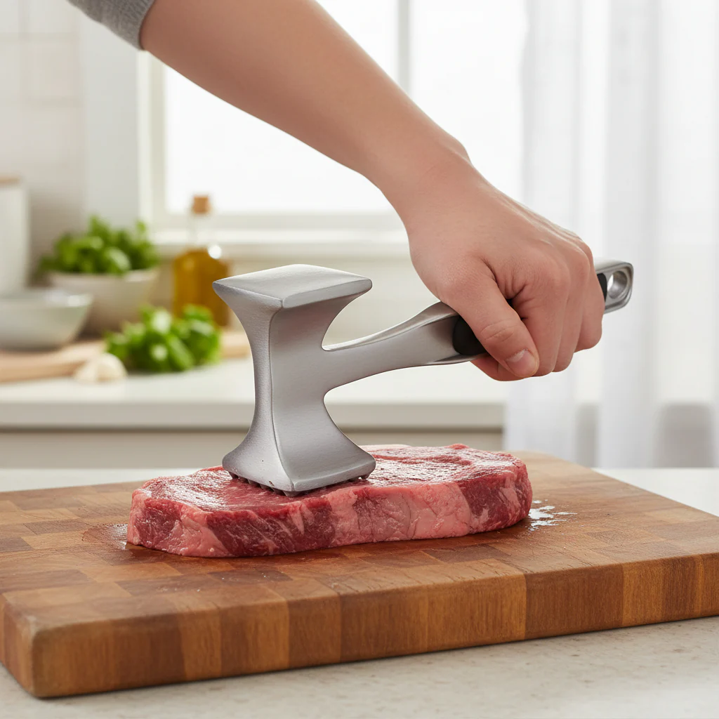 Vleesmals Hamer Aluminium Ergonomische Keukentool - Afbeelding 3