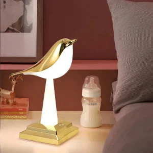NatureGlow - Elegante Vogel Tafellamp met LED Nachtlicht