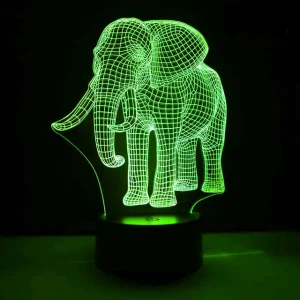 LumiElephant - 3D LED Nachtlampje met Kleurverandering en Optische Illusie